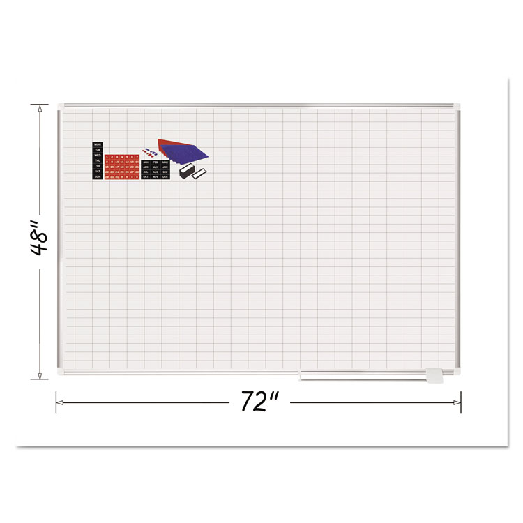 BOARD,PLNR,72X48 GRID,WH