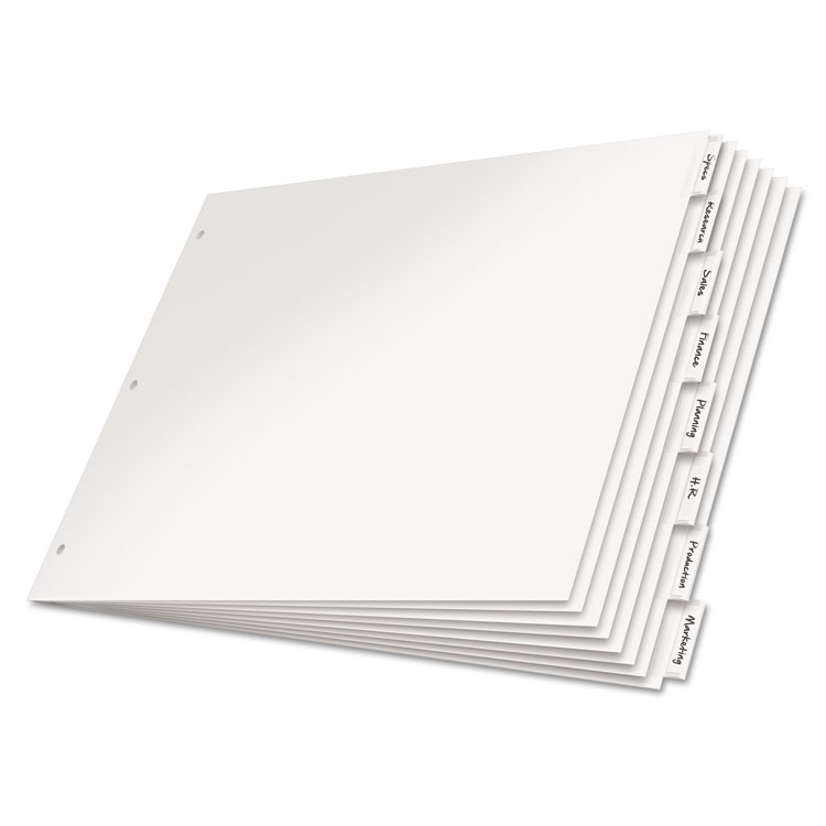 DIVIDER,PPR11X17,8TAB,CLR