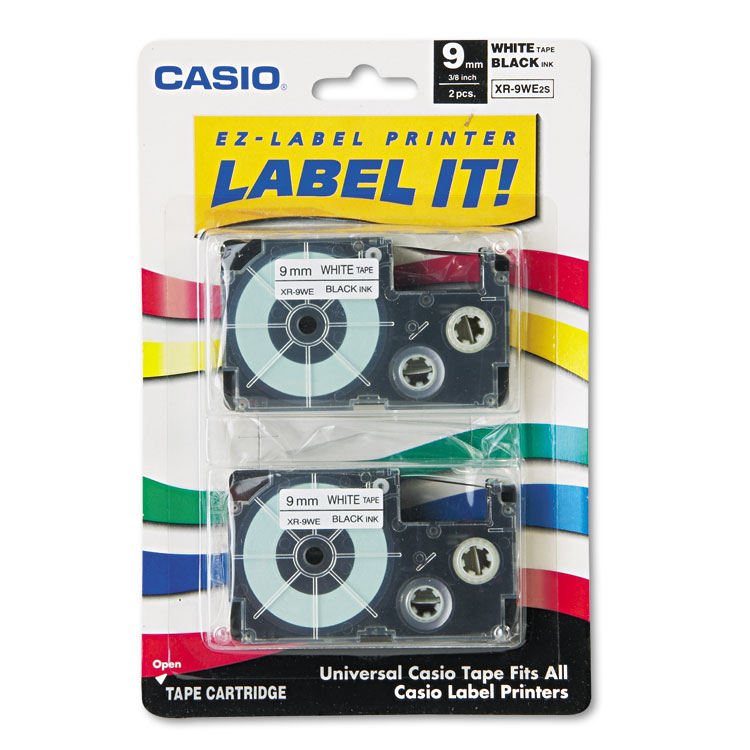 CASSETTE,2/PK,BK ON WHT