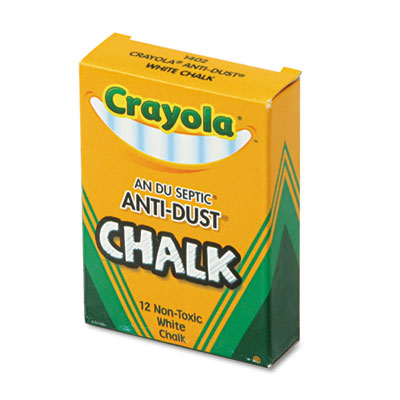 CHALK,ANTI-DUST,12/BX,WHT