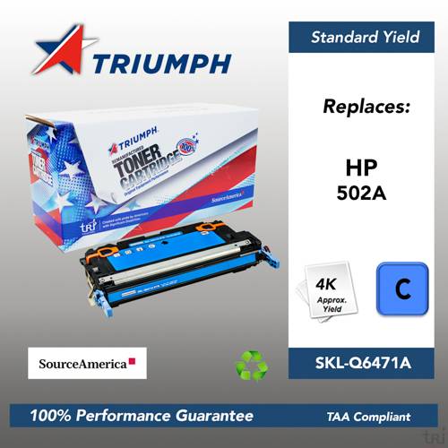 Remanufactured Skilcraft High Yield Toner, Cyan, Yield 4000 Remanufactured Skilcraft High Yield Toner, Cyan, Yield 4000