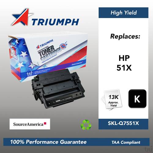 Remanufactured Skilcraft High Yield Toner, Black, Yield 13000 Remanufactured Skilcraft High Yield Toner, Black, Yield 13000