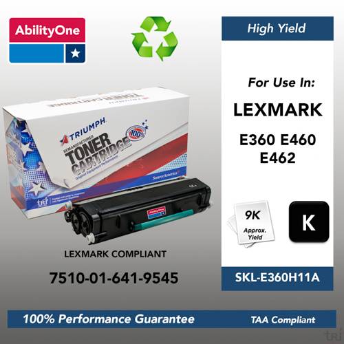 Remanufactured Skilcraft High Yield Toner, Black, Yield 9000 Remanufactured Skilcraft High Yield Toner, Black, Yield 9000