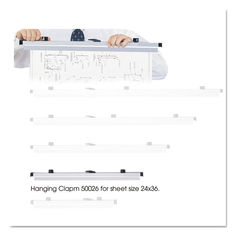 Sheet File Hanging Clamps 100 Sheets Per Clamp 25.25W 6 CT