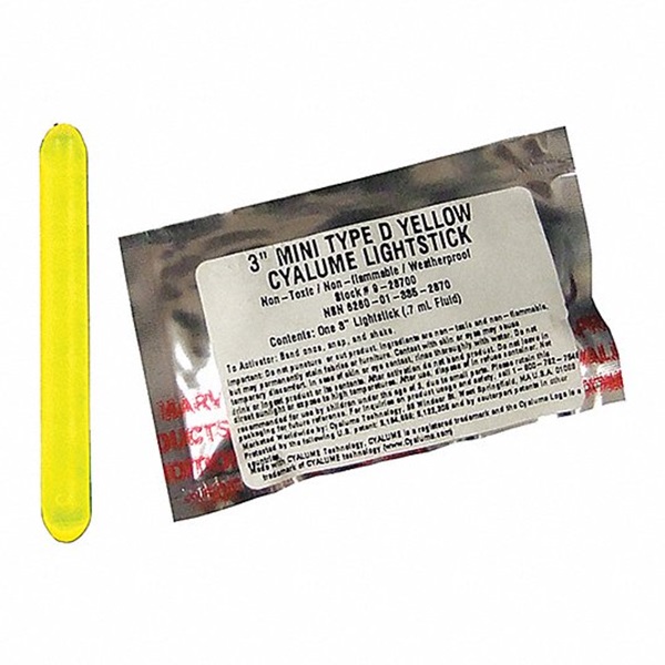 CHEMLIGHT LIGHTSTICKS  3" YELLOW 25BG