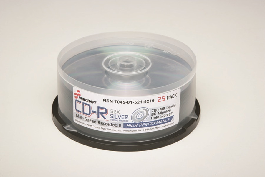 COMPACT DISC, RECORDABLE, 25 CDS ON SPIN