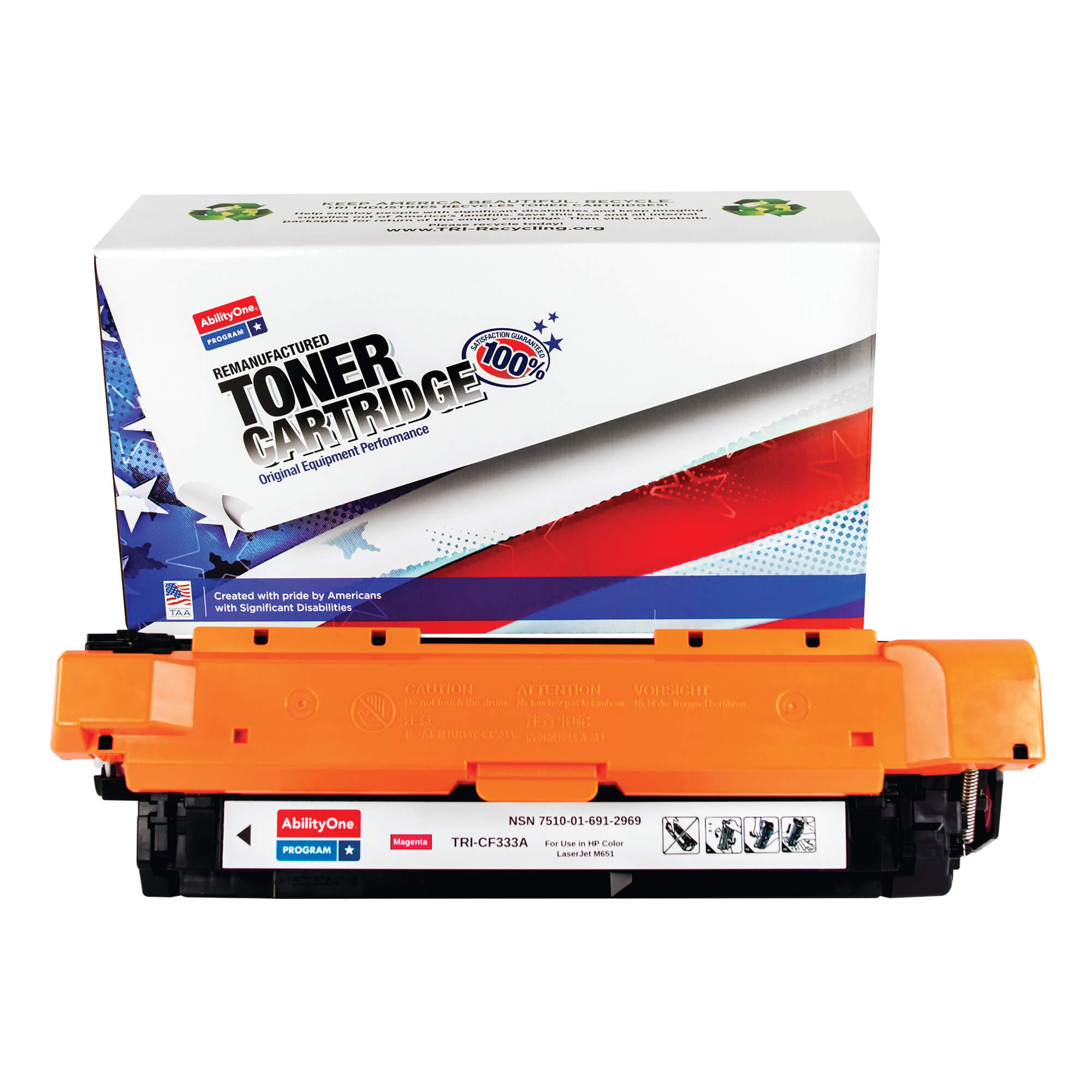 AbilityOne Magenta Toner Fits HP 654A