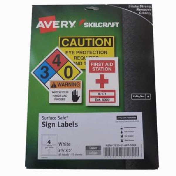 Surface Safe Sign Label Removable