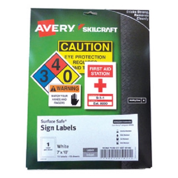 Surface Safe Sign Label Removable