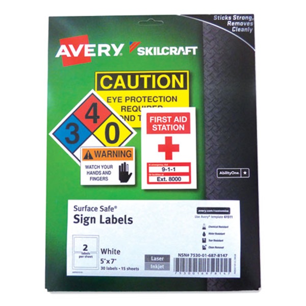 Surface Safe Sign Label Removable