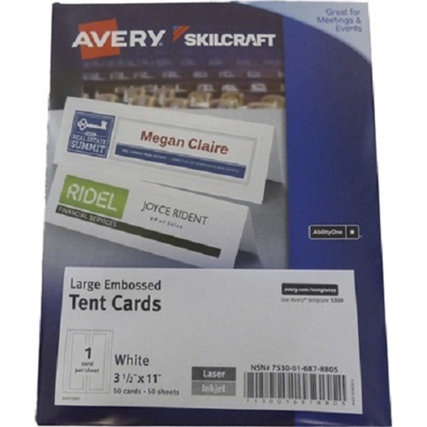 Tent Cards Uncoat Emboss Two-Side Print