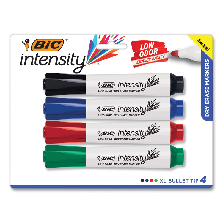 Marker Dry Erase Intensity Low Odor Broad Chisel Tip Assorted Colors 4 St Marker Dry Erase Intensity Low Odor Broad Chisel Tip Assorted Colors 4 St
