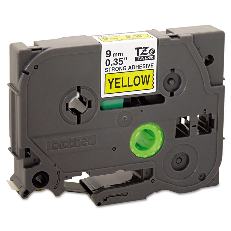 BROTHER TZe 621 LABEL,3/8",BK/YL
