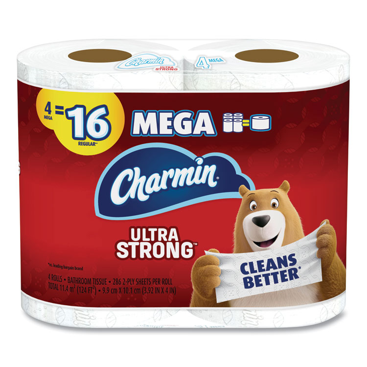 Charmin Ultra Strong Bathroom Tissue Mega Rolls, 4/PK