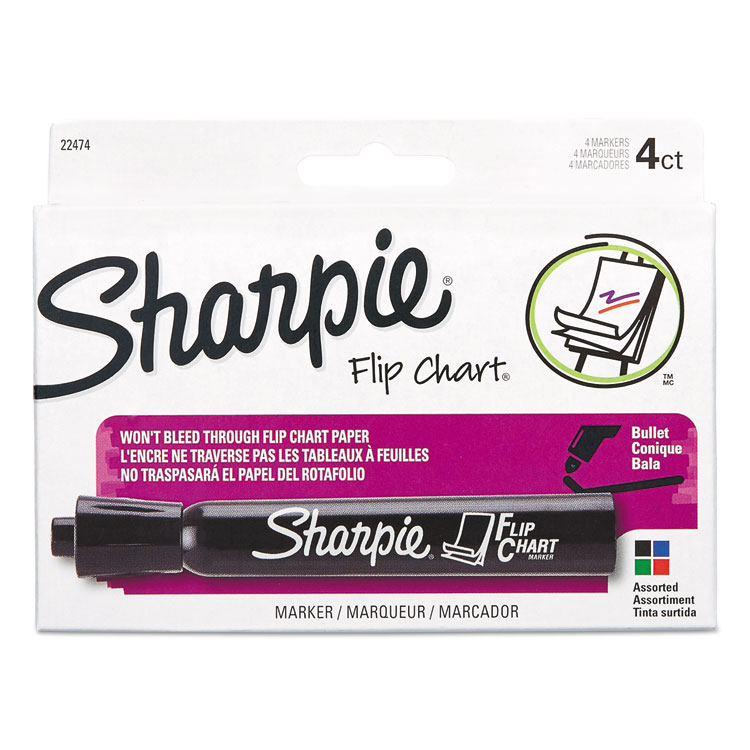MARKER,FLIP CHART,4/ST