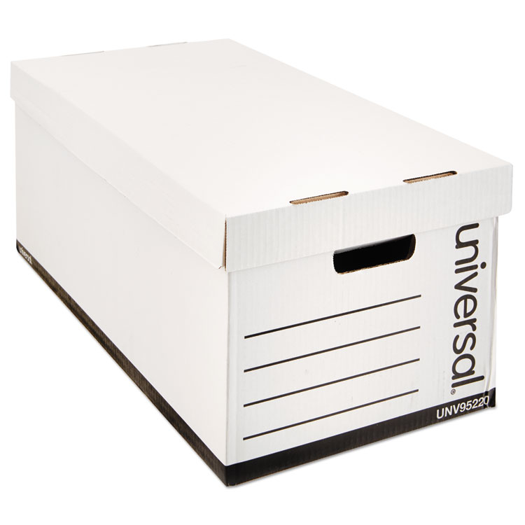 Universal File Storage Box,White,12/CT
