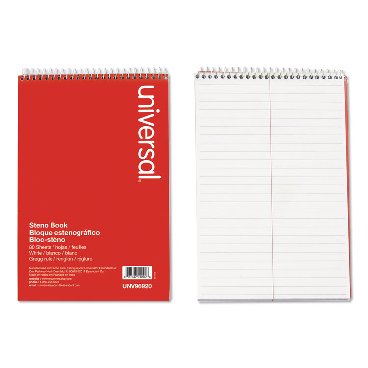 BOOK,STENO,GREGG,80SH,WH