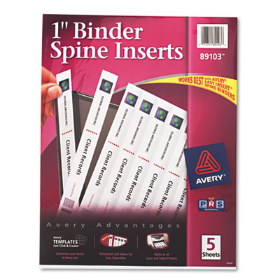 BNDR,SPINE INSERT 1",WHT