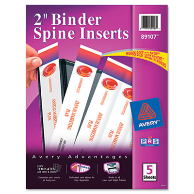 BNDR,SPINE INSERT 2",WHT
