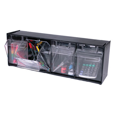 BIN,4 POCKET STORAGE,BK
