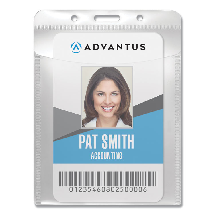 BADGE,HLDR,PVC FREE,CLR