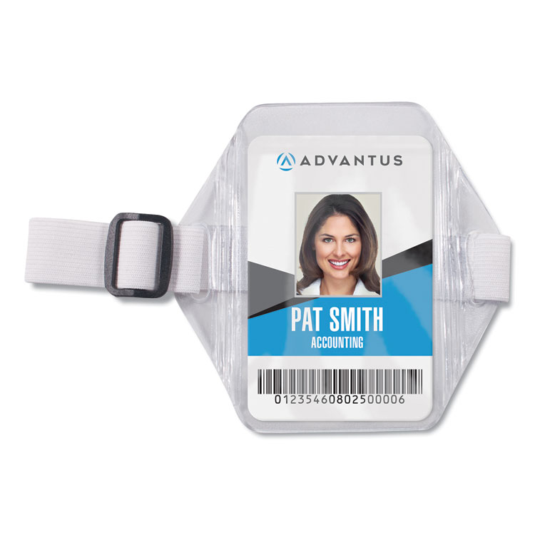 BADGE,ARM,HLD,VERT,WH