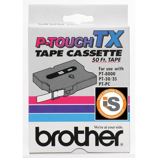 Brother 24mm (1") Red on Clear Laminated Tape (15m/50') (1/Pkg) Brother 24mm (1") Red on Clear Laminated Tape (15m/50') (1/Pkg)