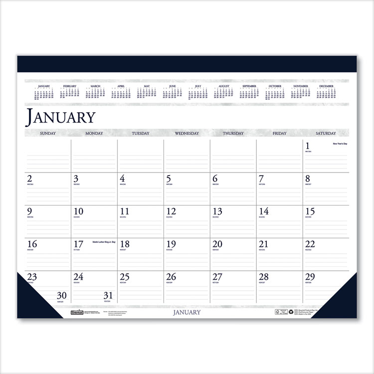2025 Monthly Desk Pad Calendar, 18.5x13