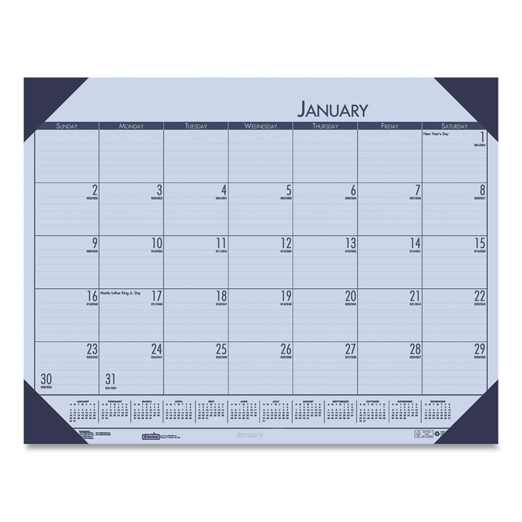 2025 Recycled Monthly Desk Calendar, 22 x 17