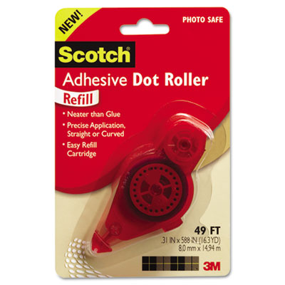 ADHESIVE,ADH DOT ROLL,WHT